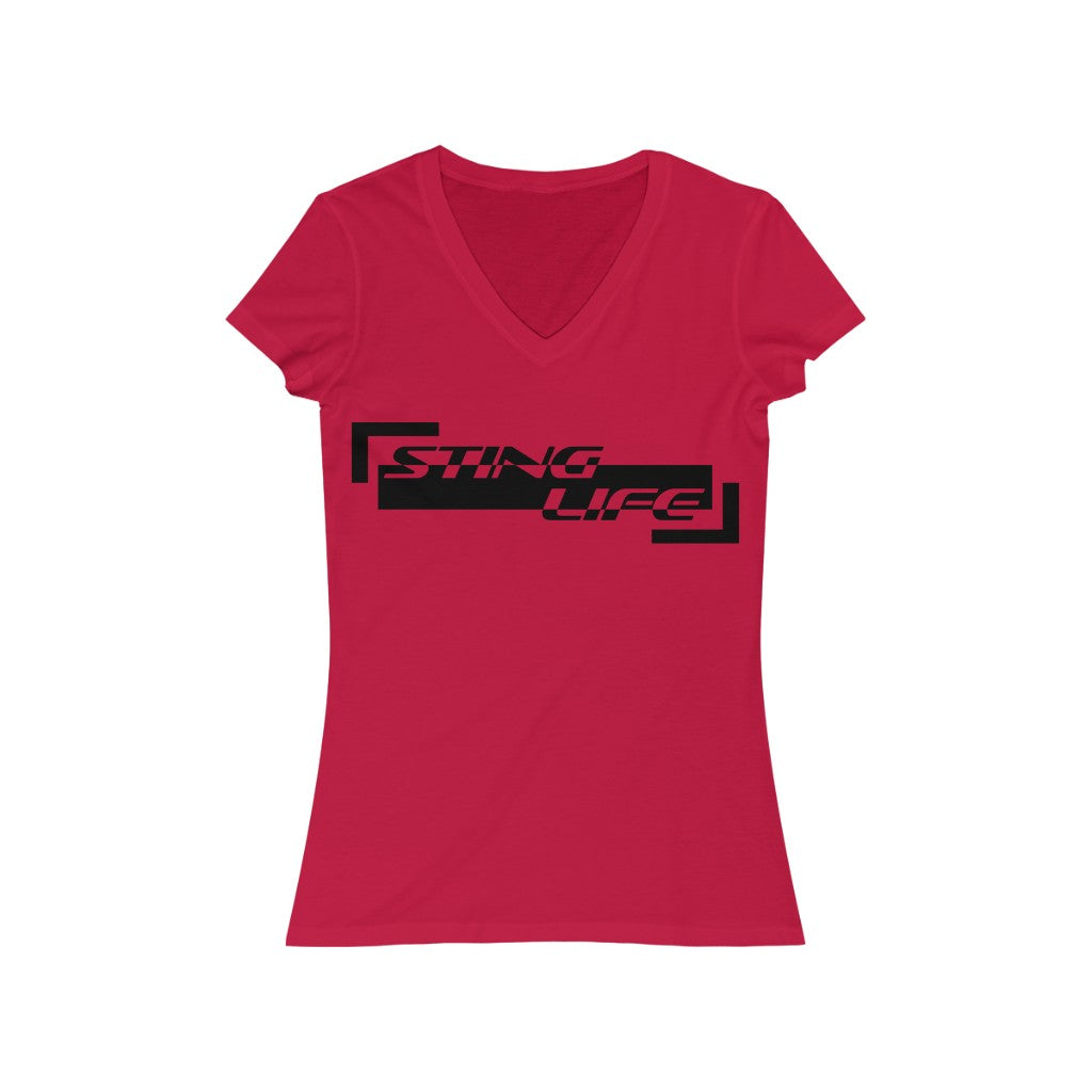 STING LIFE - Women's Jersey Short Sleeve V-Neck Tee