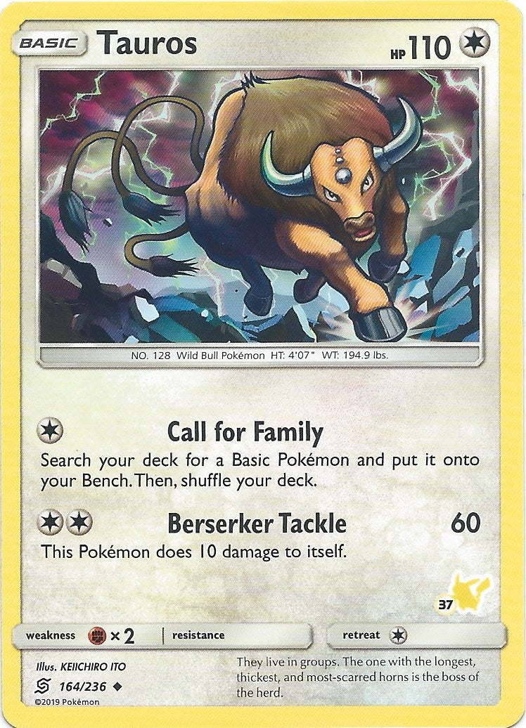 Tauros - Pikachu Stamped Deck - 37