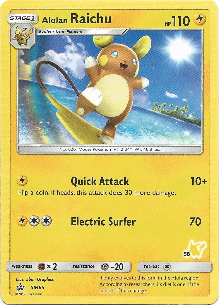 Alolan Raichu - Pikachu Stamped Deck - 56