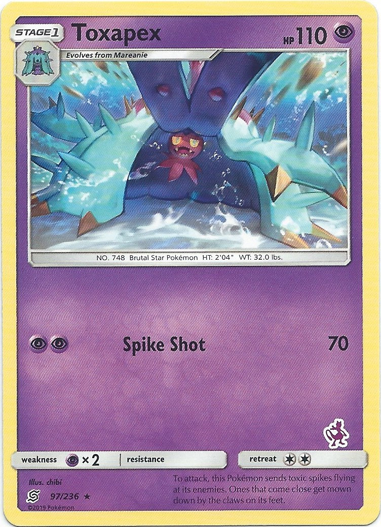 Toxapex - Mewtwo Stamped Deck